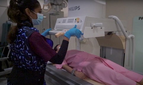 Nurse Conducting Radiography Scan